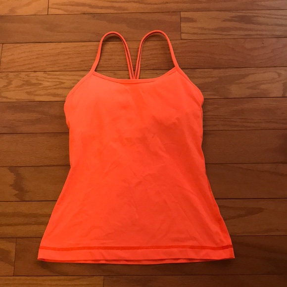 lululemon athletica Tops - Lululemon Orange Power Pose Tank EUC